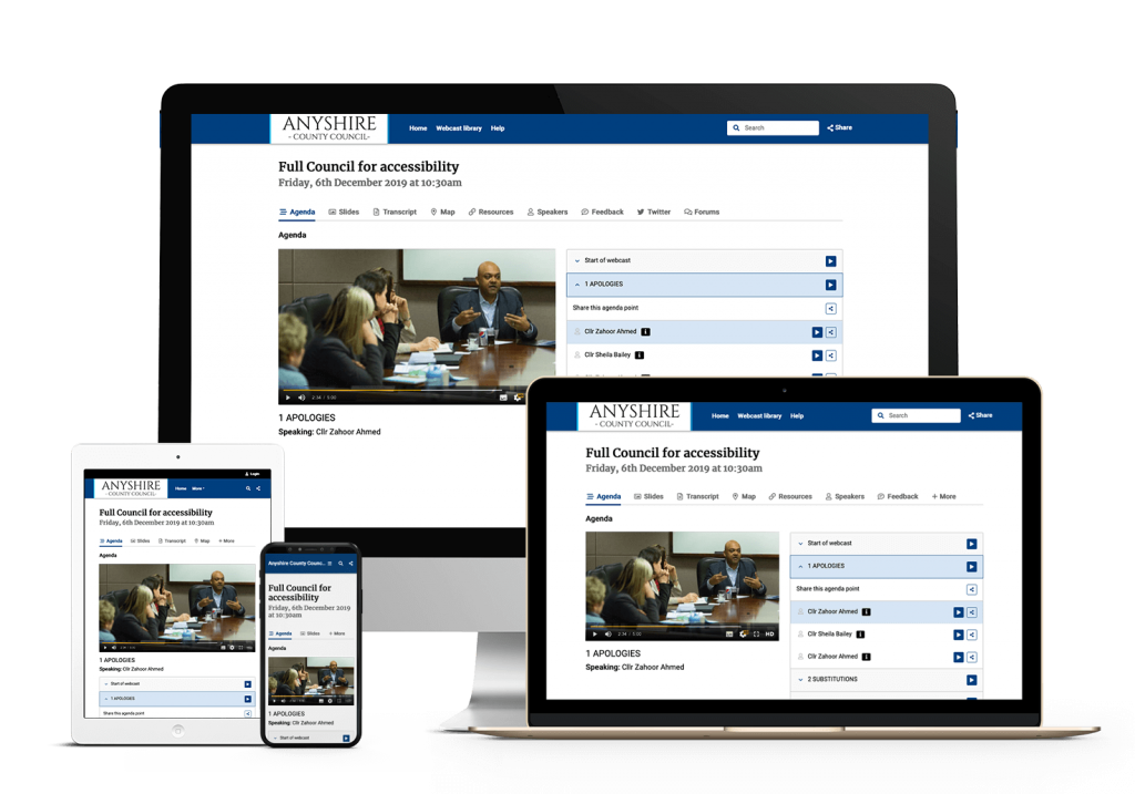 Live Stream resposive microsite fully customisable and accessible