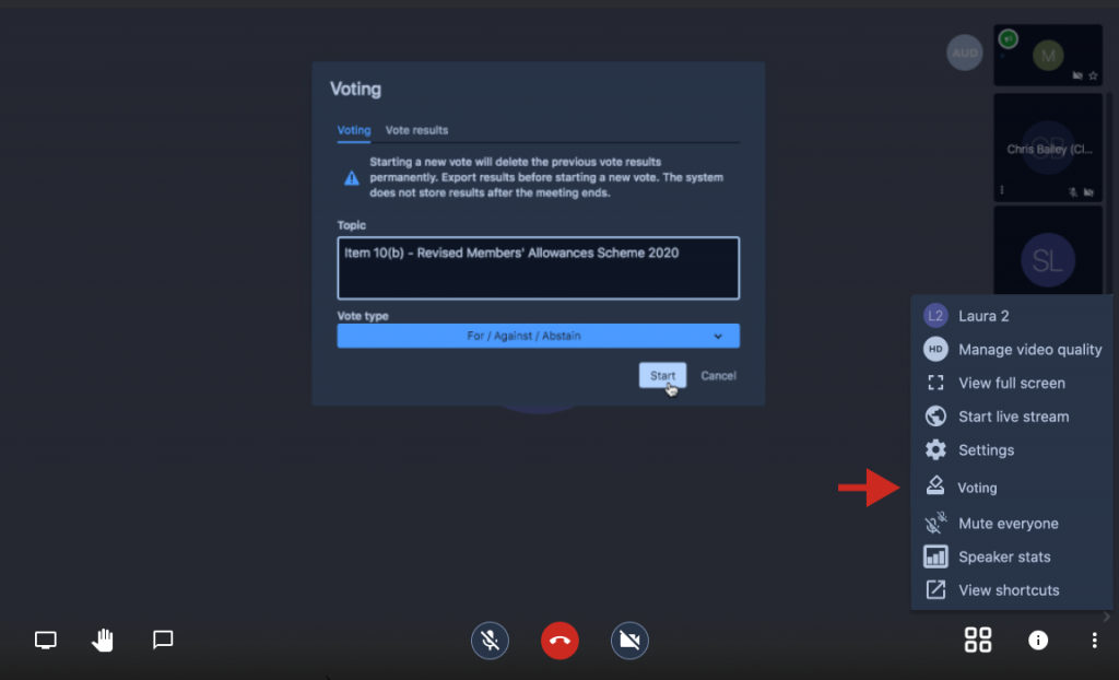 Voting in Live Conference