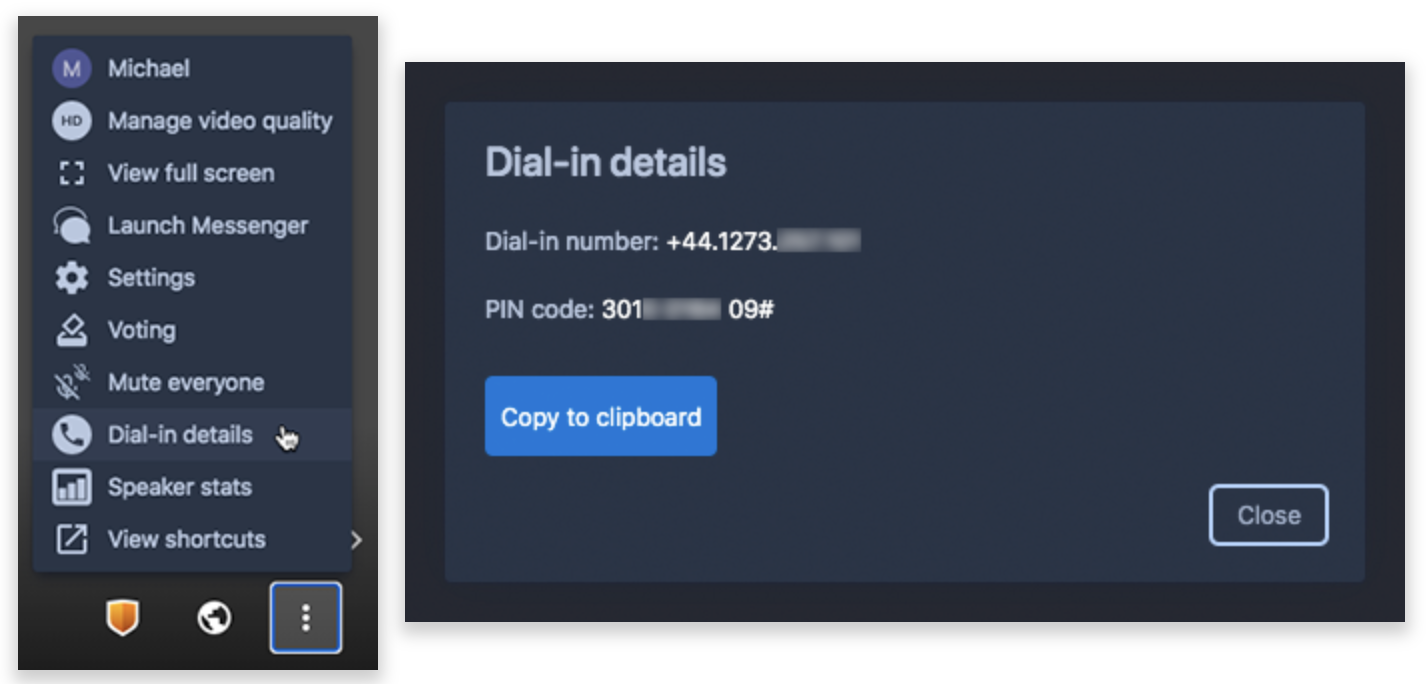 Live Conference - dial in details